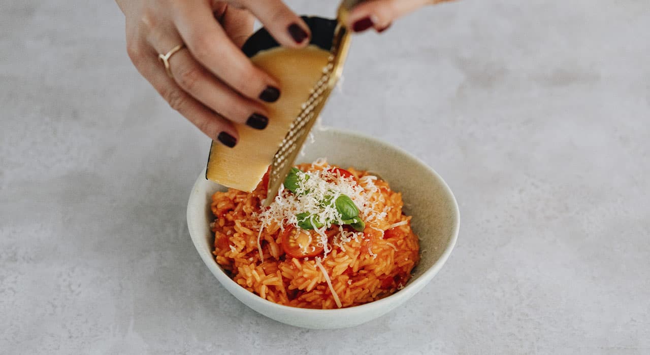 Pumpkin risotto with bacon and mascarpone